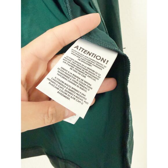 NWT Joseph Ribcoff Metallic Faux Leather Biker Jacket In Emerald In Green Small - Picture 4 of 6